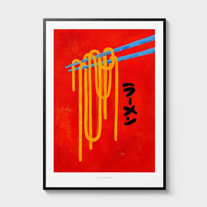 Just Cool Design - Wholesale Art Print - Ramen Noodles | A4–A3 Colorful Asian Food Illustration Print0