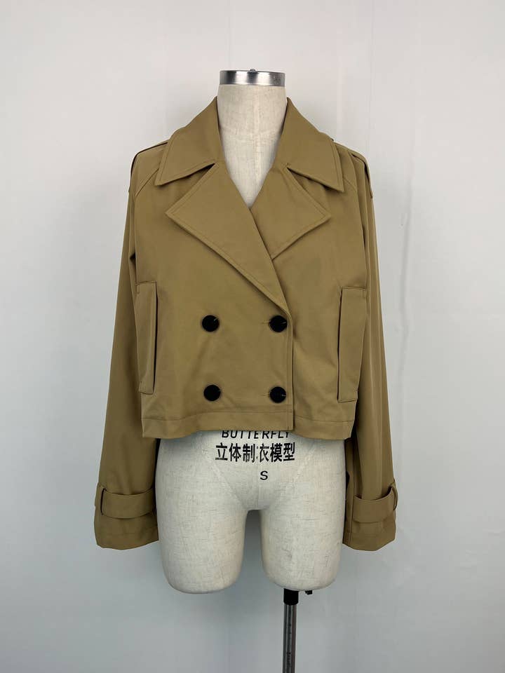 Ensfarvet jakke (08-3493) for engroshandel hos aikha