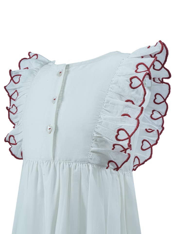 Yo Baby - Wholesale Dress - Kids - Heart Emroidered Gathered Dress2