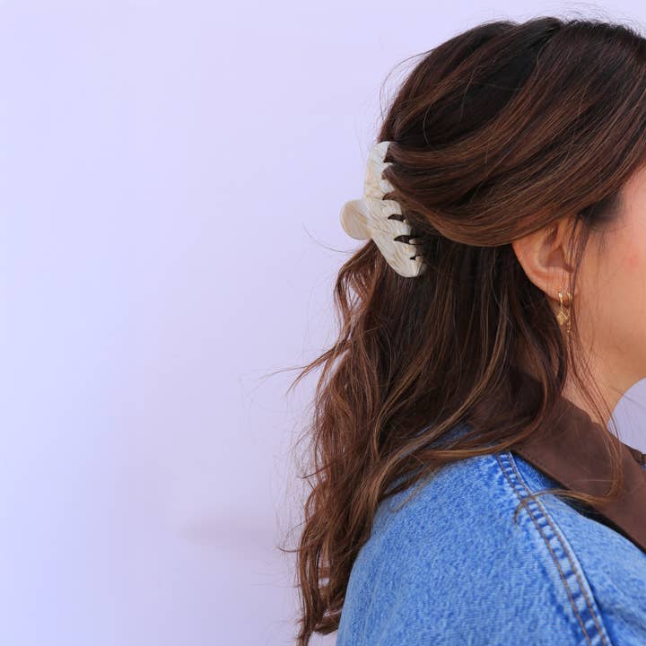 Horace Jewelry - Wholesale Hair Clip - Women's - The Agatha - Cream1