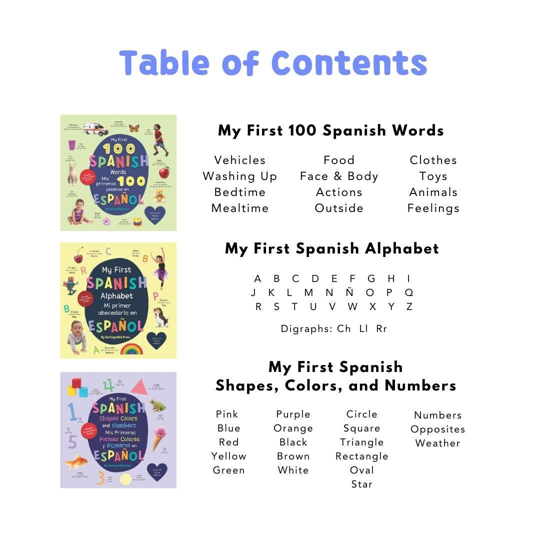 Heritage Kids Press - Wholesale Baby & Toddler Book (0-2) - My First Spanish Words Series9
