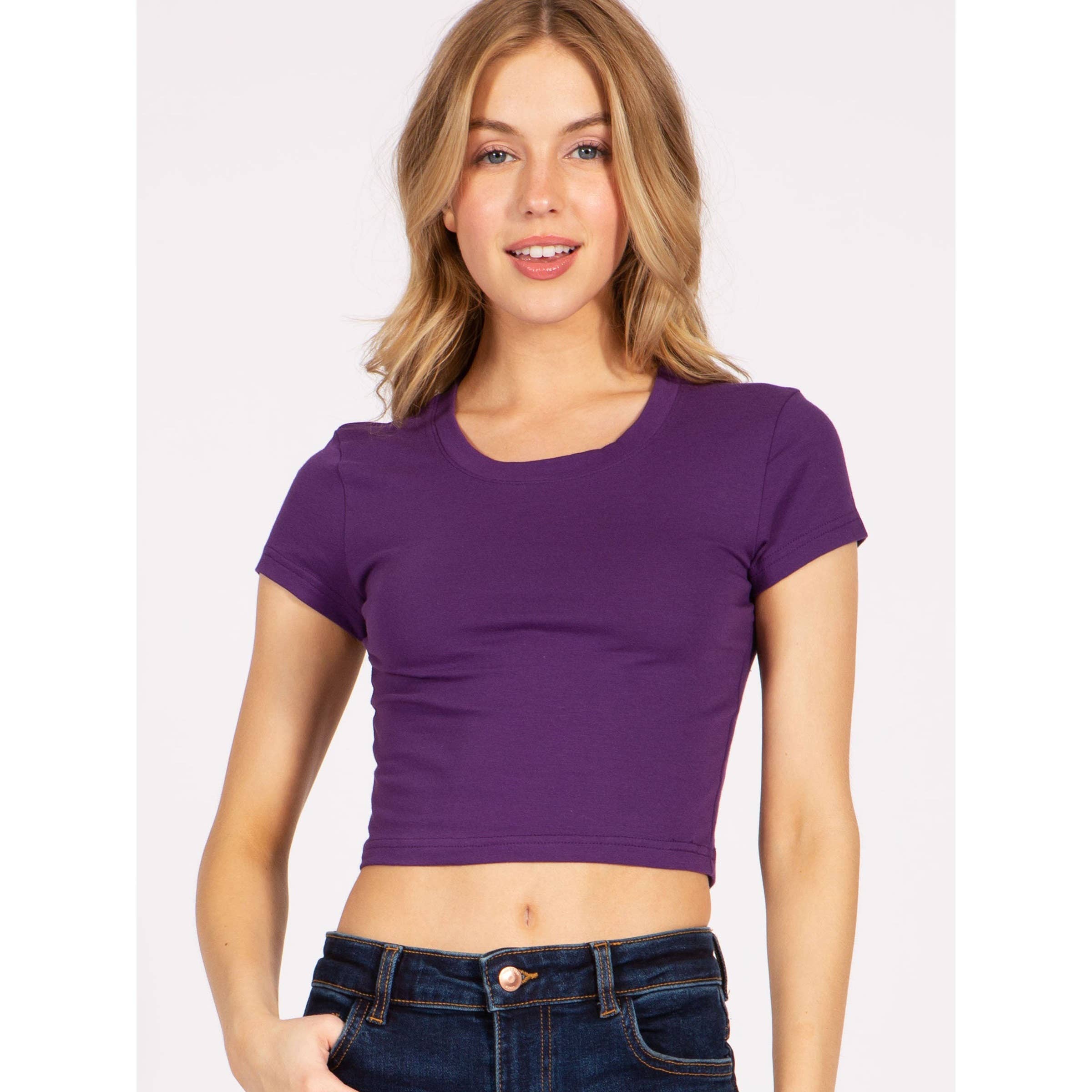 Timeless - Wholesale T-Shirt - Women's - Crop Top Baby Tee T-Shirt12