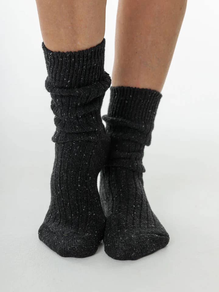 EverydayJulz - Vente Chaussettes – femme - CHAUSSETTES SOUPLES EN LAINE MÉLANGÉE LÉGÈRE1