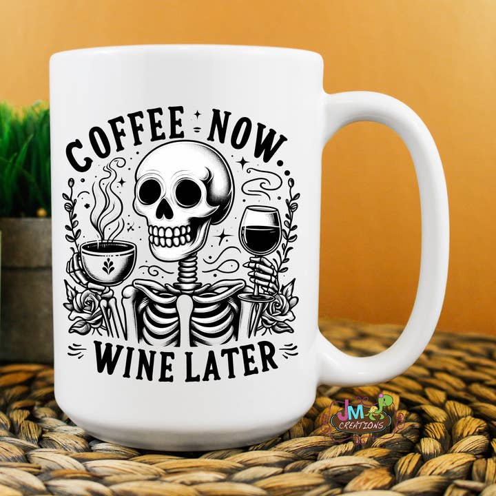 15oz Sarcastic Skeleton Coffee Mug for wholesale by JMCreationsNC
