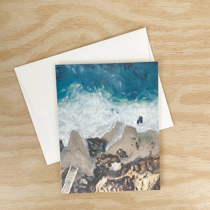 Beach Steps Greeting Card Blank For Any Occasion for wholesale by Lucia de Miguel Art Studio