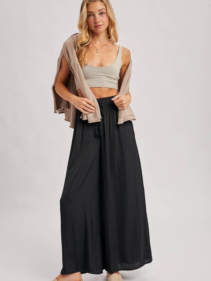 Bluivy – wholesale Pants – Women's – SILKY PALAZZO WIDE LEG PANTS4
