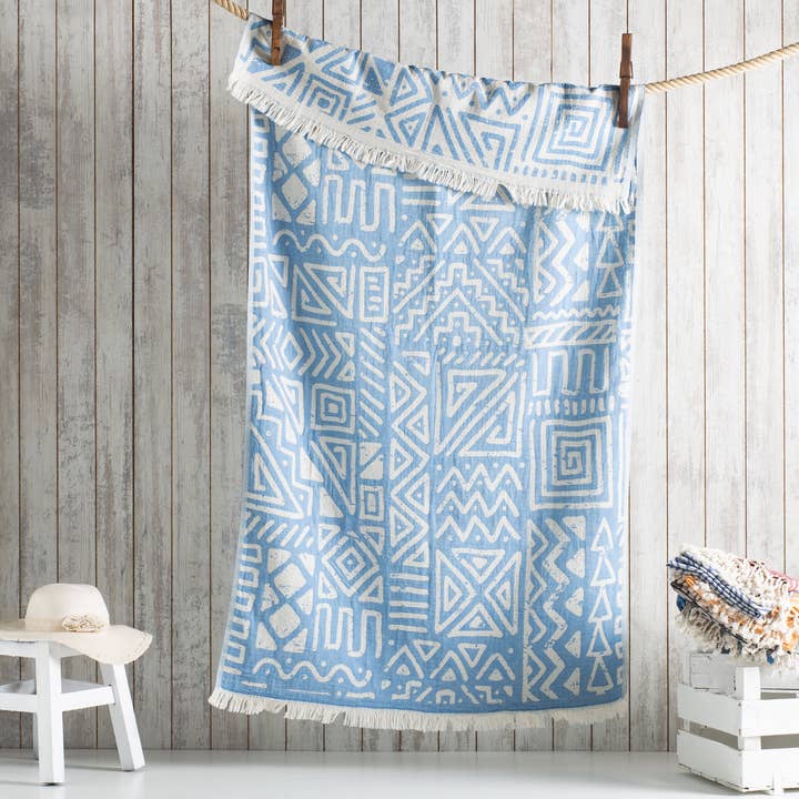 Kikoya - Wholesale Beach Towel - MixGeo Turkish Cotton Beach Towel Fouta Pestemal Sand Free