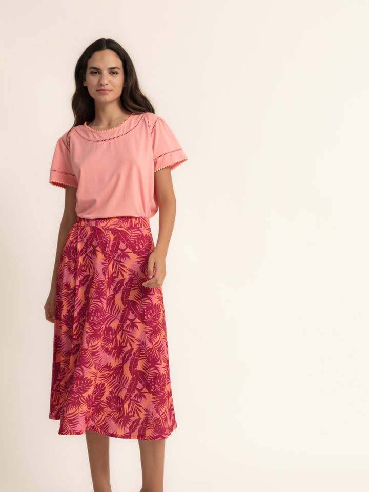 JUPE CAPE IMPRIMÉ TROPICAL B2B pour la vente par CMS Love