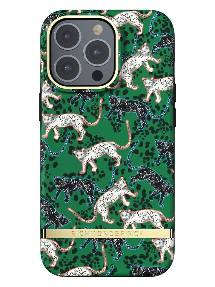 Green Leopard iPhone 13 Pro skal för wholesale av Richmond & Finch
