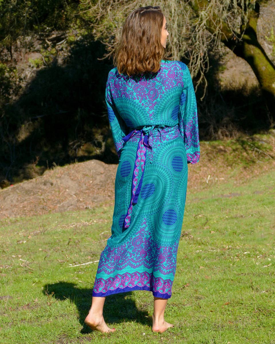 Zig Zag Asian Collection - Wholesale Blouse - Women's - Vivid Floral Mandala Wrap Top5