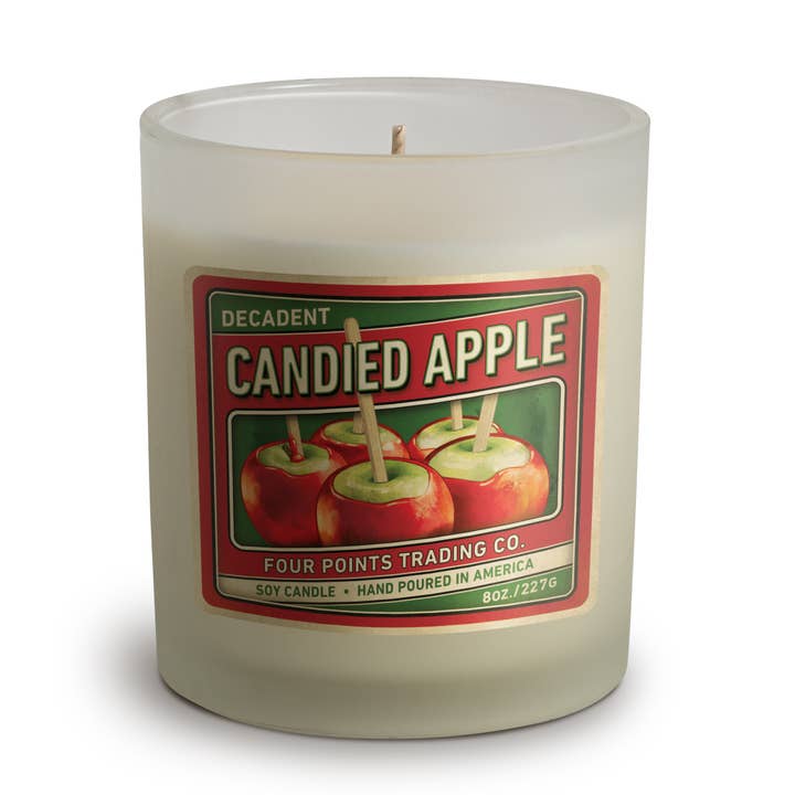 Candied Apple 8 oz Soy Candle for wholesale by Four Points Trading Co