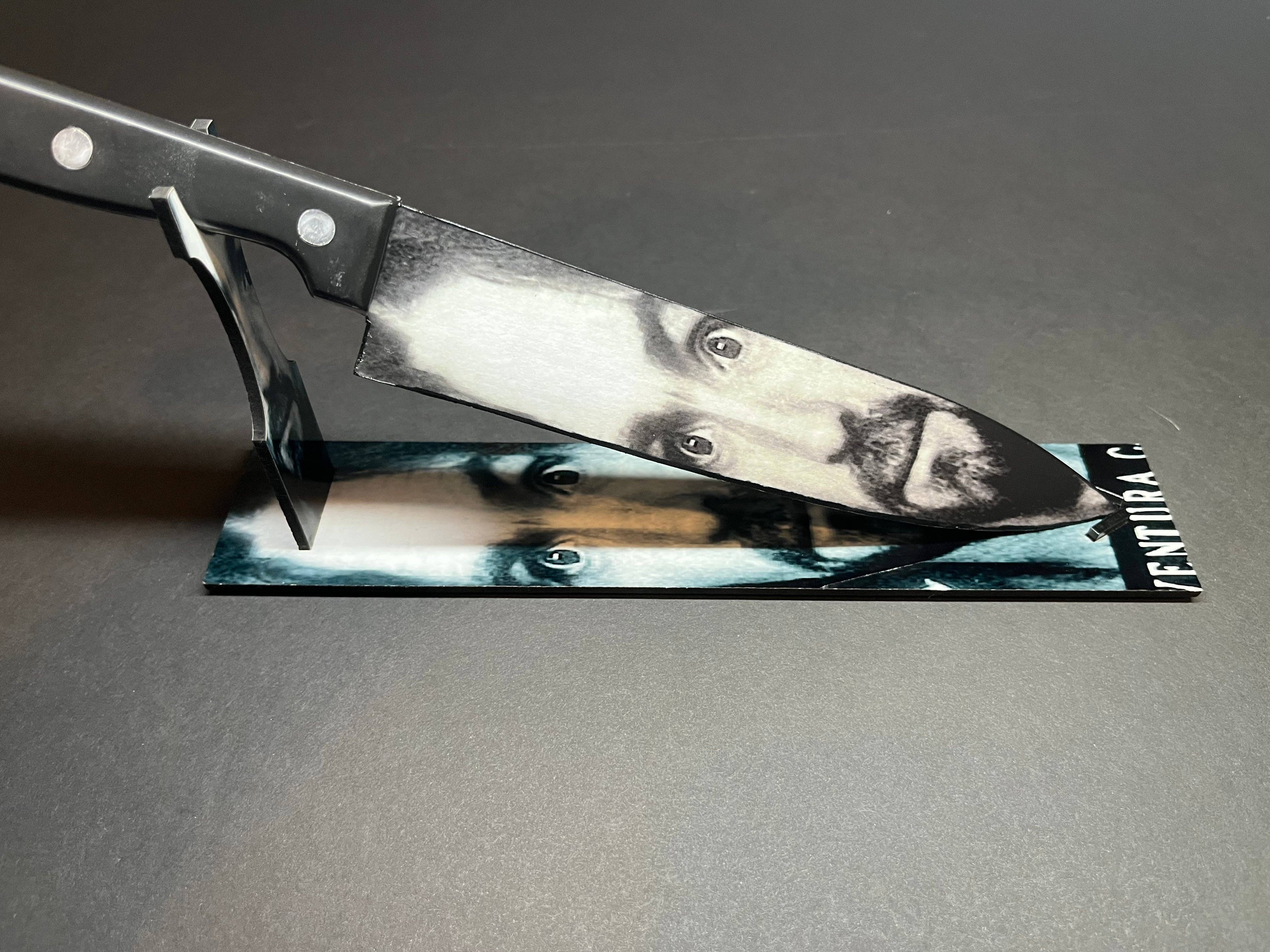 Dead Dave Designs - Wholesale Kitchen/Utility Knife - Charles Manson Serial Killer Kitchen Knife With/Without Sublimated Stand3