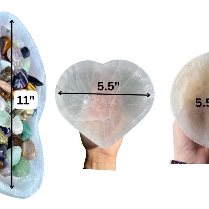 New Moon Beginnings - Wholesale Crystal Charging Plate - Selenite Bowls (10 Options!) Selenite Crystal Charging Bowls13