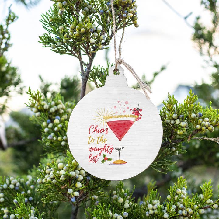 Cheers to the Naughty List Bulb Ornament for wholesale by Rustic Marlin