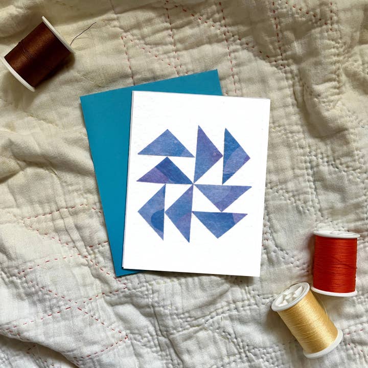 Tarjeta de felicitación Quilt Block (gansos voladores) para venta al por mayor de Cozy Arts