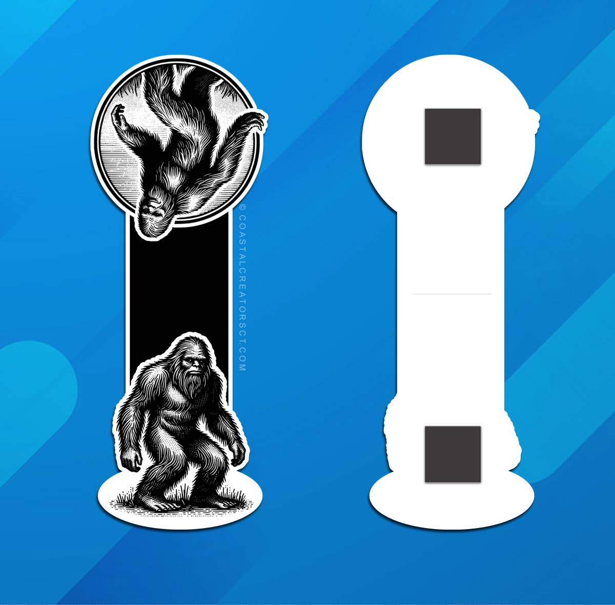Coastal Creators of Connecticut - Wholesale Bookmark - Bigfoot Sasquatch Reversible Magnetic Bookmark (Packaged)2