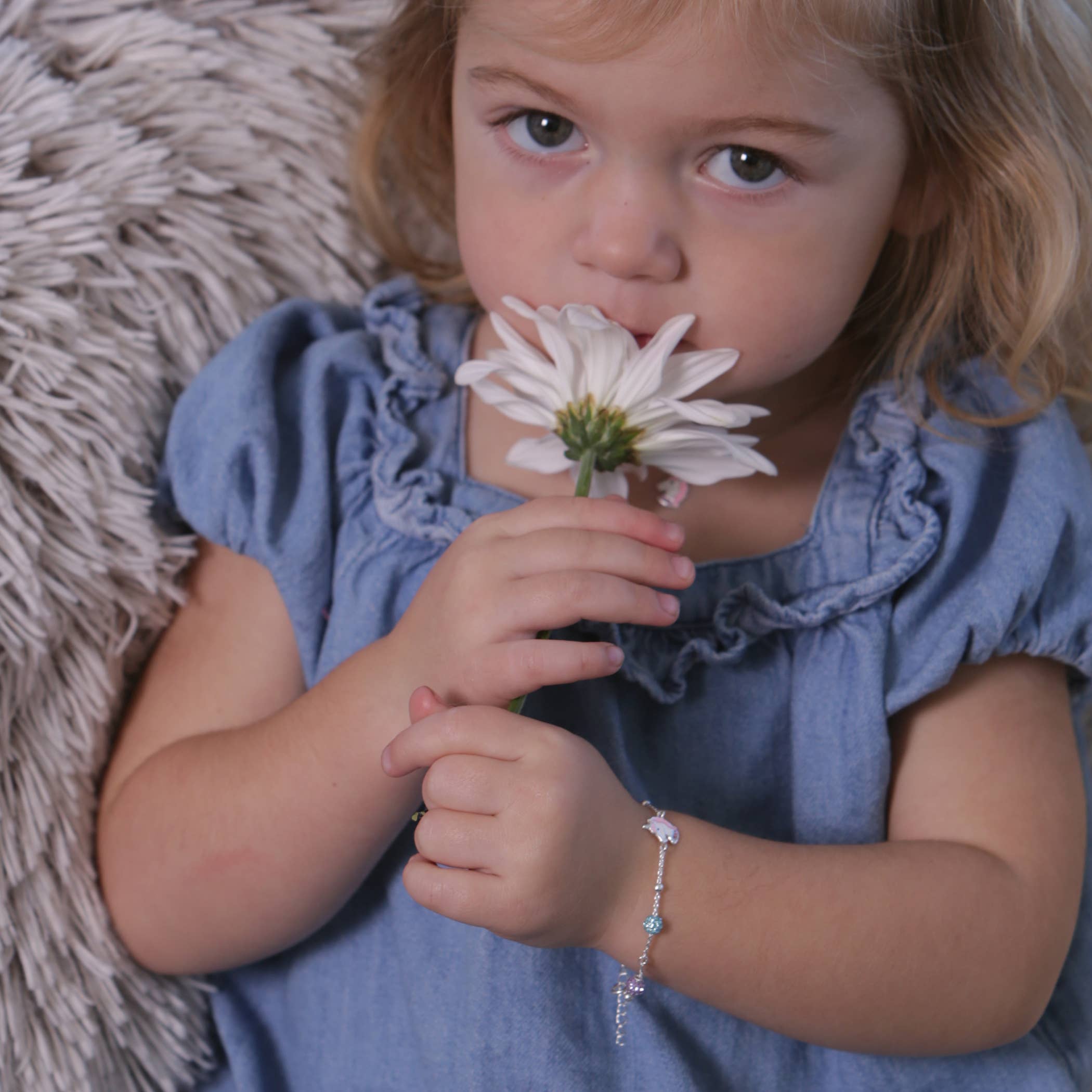 Cherished Moments - Venta al por mayor Pulseras de abalorios/colgantes - Pulsera de unicornio arcoíris de plata de ley para niños (Stardust)4