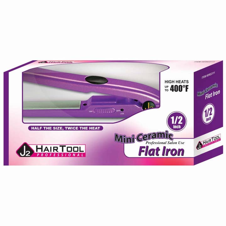 J2 Hair Tools Flat Iron Mini Purple for wholesale by Cobeauty Supply