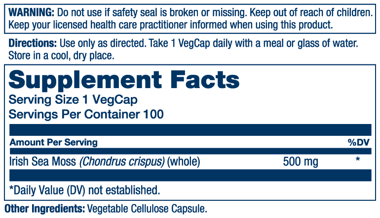 Solaray - Wholesale Oral Supplement/Vitamin - Irish Sea Moss1