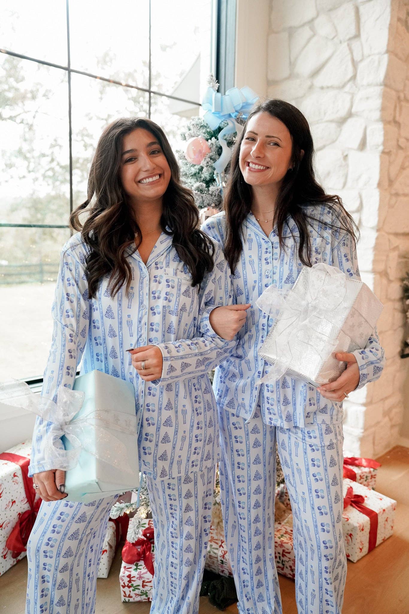 KENZKUSTOMZ - Wholesale Sleepwear Set - Women's - Blue Christmas - Long Pajama Set10