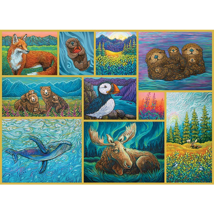 Outset Games and Cobble Hill Puzzles - Wholesale Puzzle - Adult - Alaskan Animals - 500pc-Puzzle by Amanda Rose Warren1