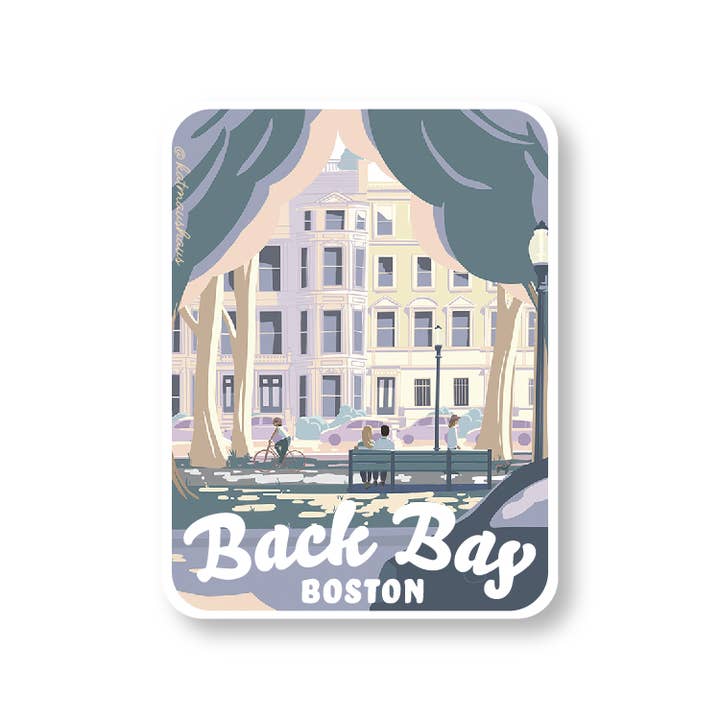 Kat Maus Haus Illustration - Wholesale Sticker - Back Bay, Boston Sticker