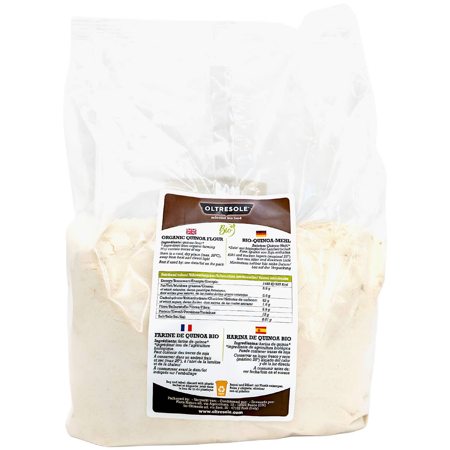 Oltresole - Wholesale Gluten-free flour - ORGANIC QUINOA FLOUR 1 Kg2