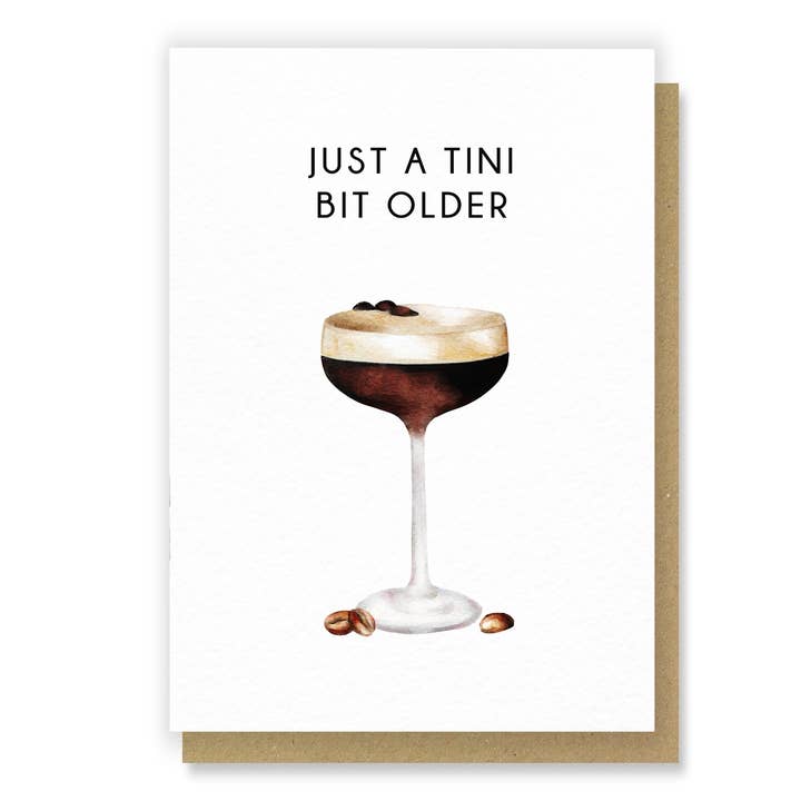 Tini Bit Old - Födelsedagskort med Martini-hälsning för wholesale av Citrus Bunn
