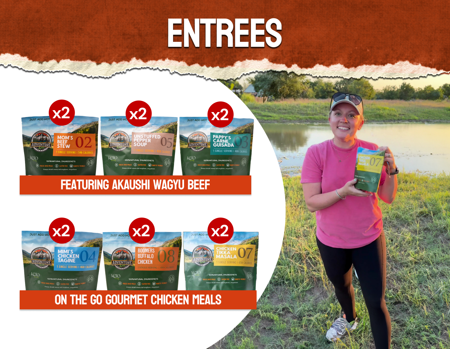 Adventure Well Outdoors - Wholesale Shelf Stable Prepared Meal - Weekender Duo Meal Kit4