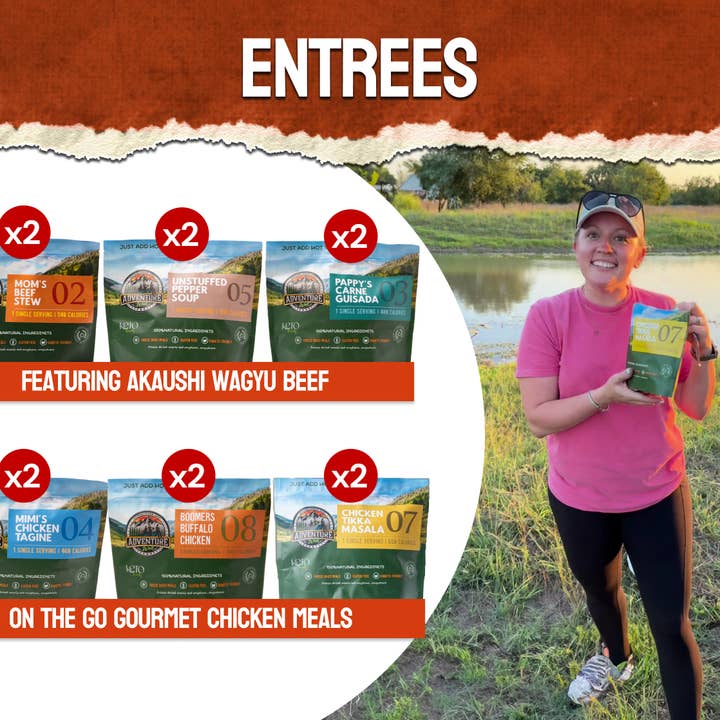 Adventure Well Outdoors - Wholesale Shelf Stable Prepared Meal - Weekender Duo Meal Kit4