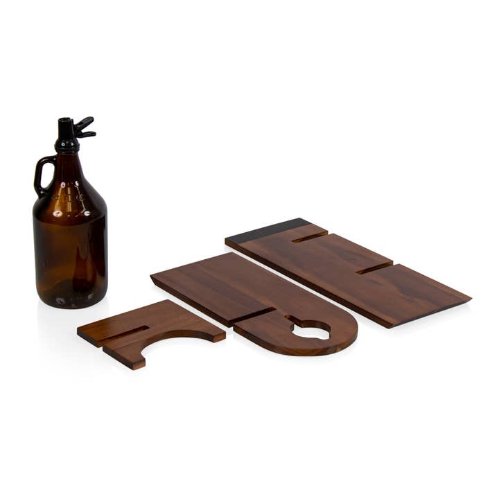 Picnic Time Family of Brands - Wholesale Beer/Wine Caddy - Growler Stand with 64oz Glass Growler20