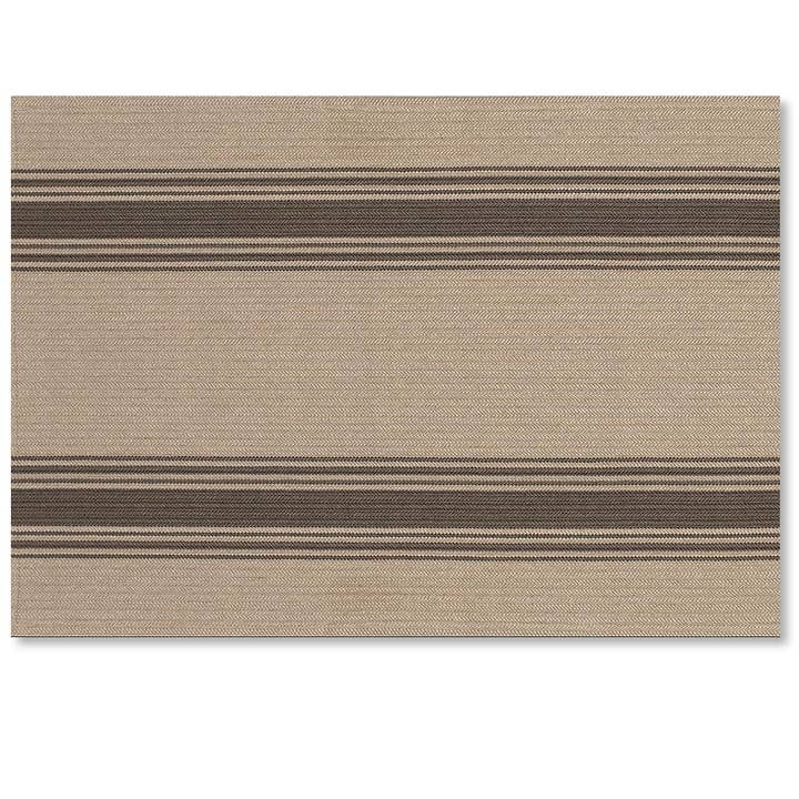 Heritage Lace - Wholesale Placemat - Parchment Stripe 14x20 Dark Truffle Cotton Blend Placemat1