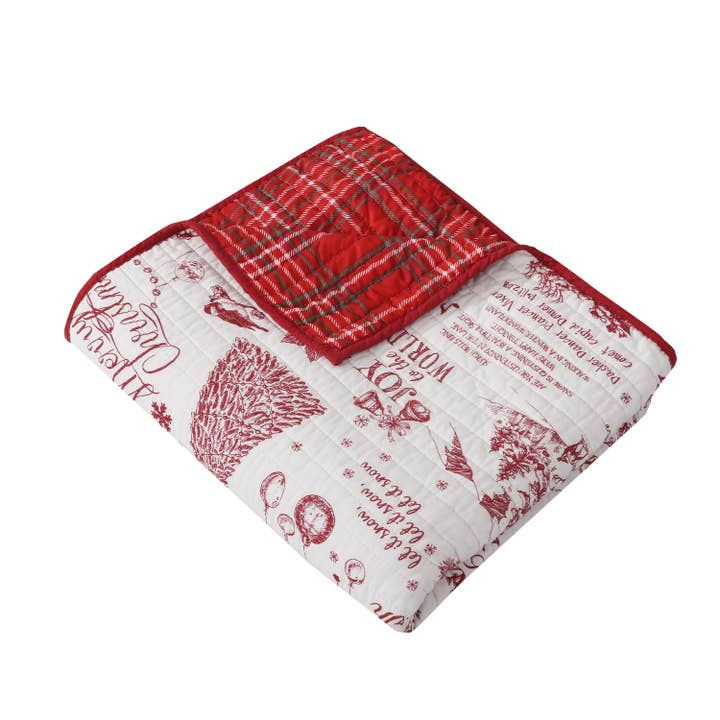 Levtex Home - Wholesale Throw Blanket - Yuletide Quilted Throw Blanket