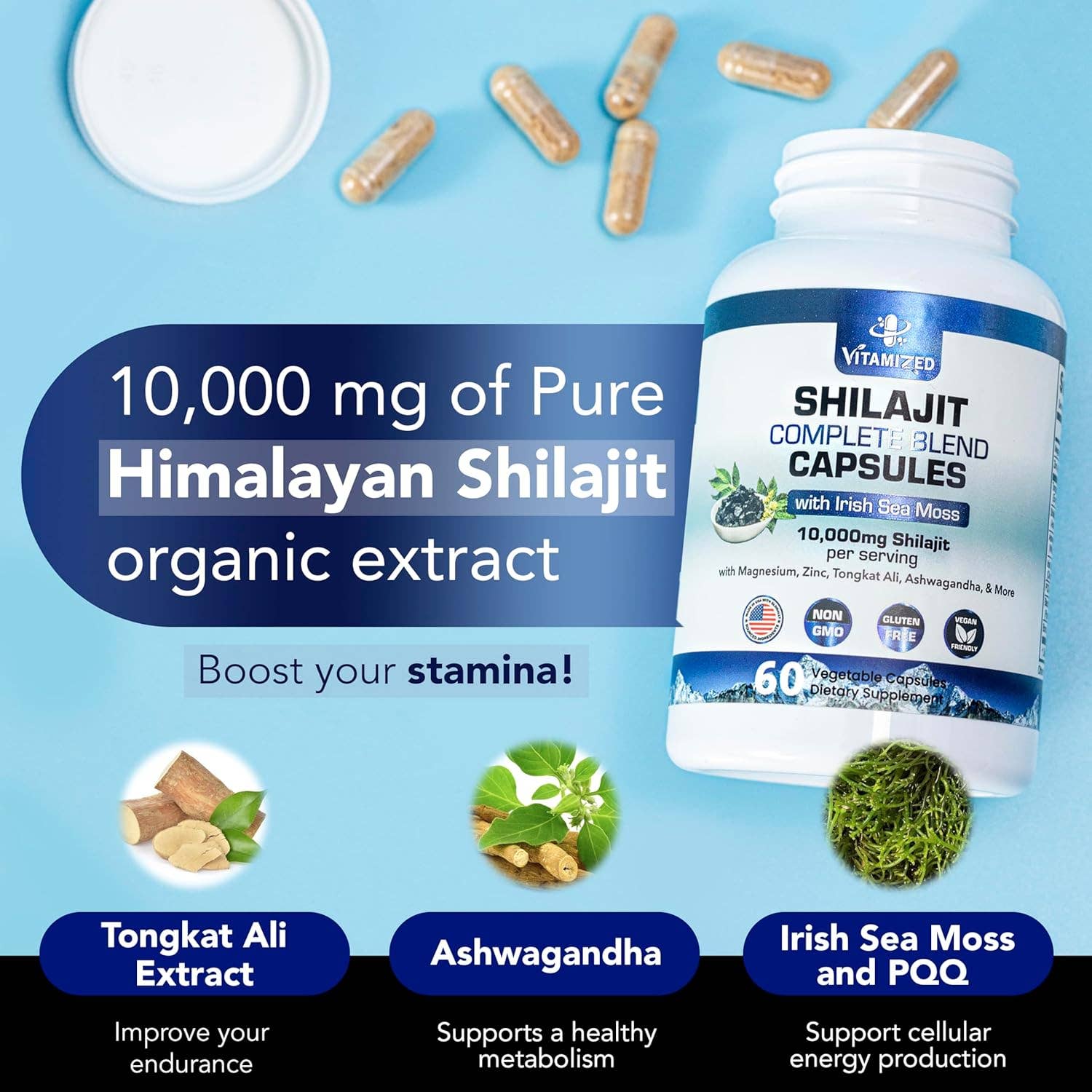 Vitamize inc - Wholesale Oral Supplement/Vitamin - Pure Himalayan Shilajit Blend - Boost Stamina & Athleticis7