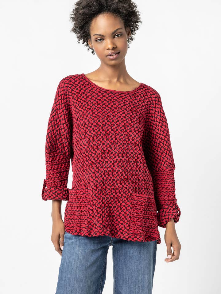 Ashton Weave Dolman Top for wholesale by Komil