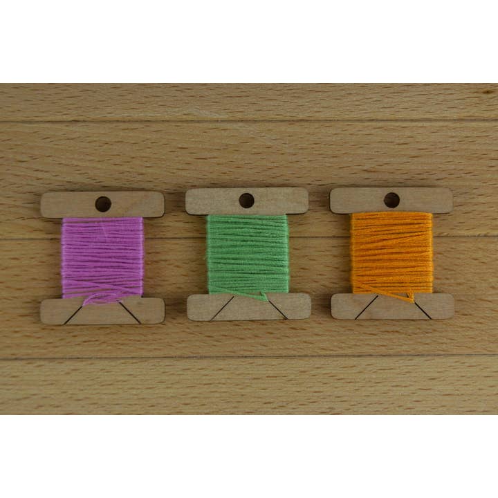 Embroidery craft - Wholesale Craft supplies - Wooden thread bobbins embroidery floss organizers BB-0018