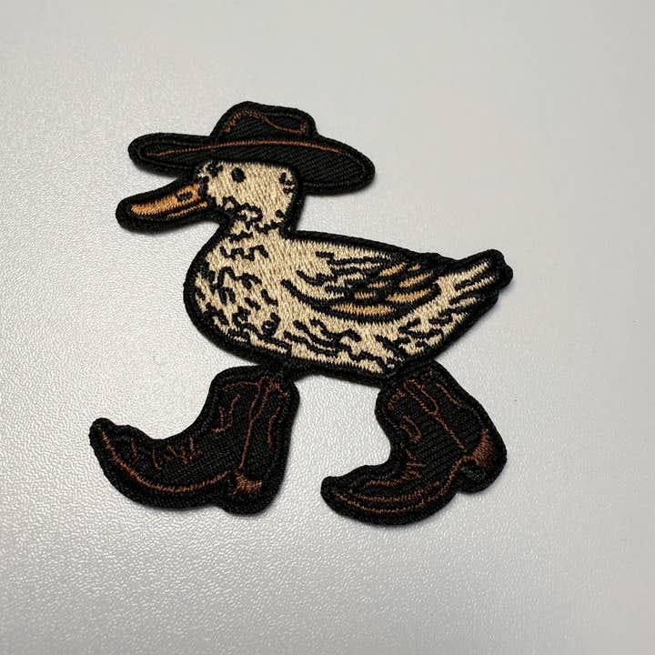 TEELUX - Wholesale Patch - 3" Western Duck With Hat & Boots - Embroidered Hat Patch2