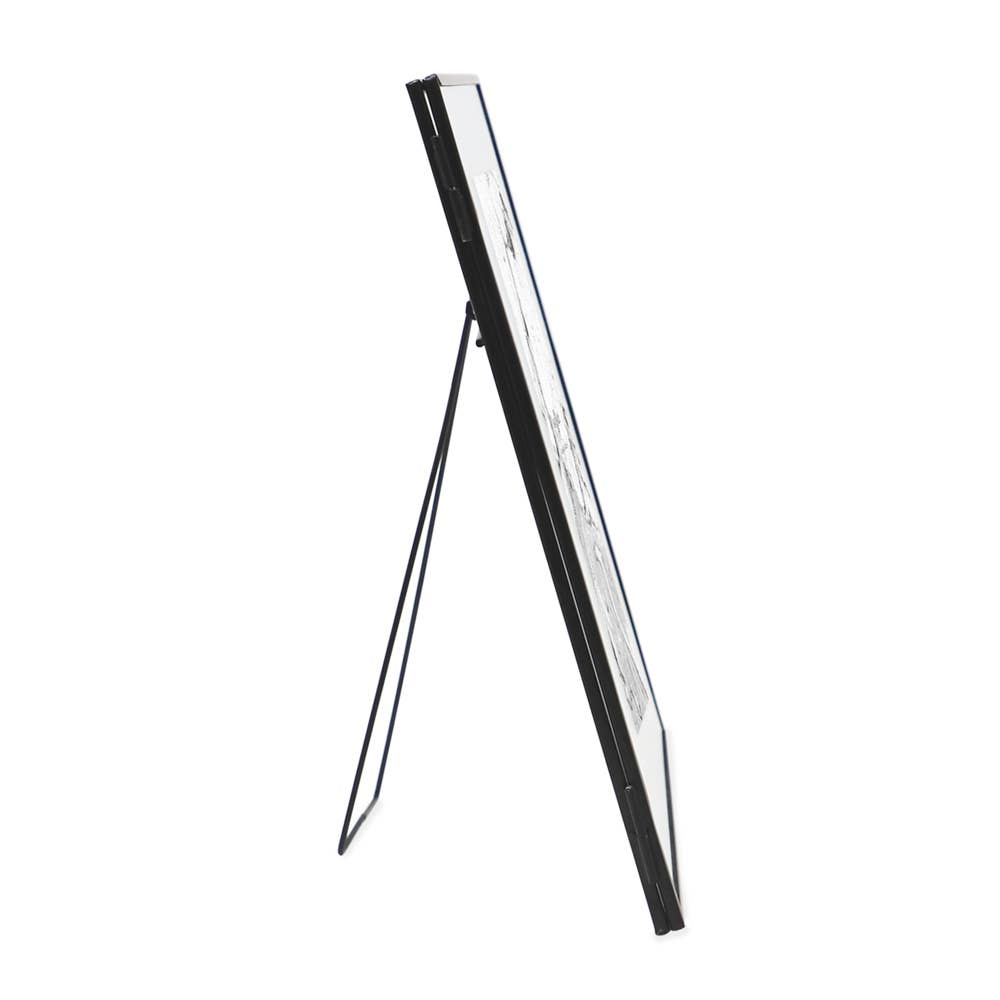 Black Isaac Jacobs Modern Style Metal Floating Desk Photo Frame for wholesale on Faire21