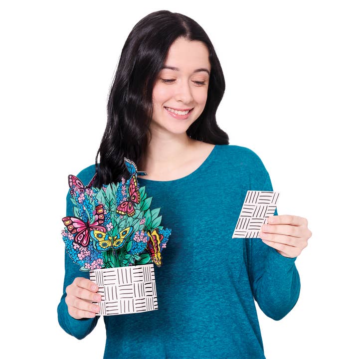 Faber-Castell / Creativity for Kids - Wholesale DIY Craft Kit - Pop Up Coloring Butterfly Bouquet - Adult Coloring Craft3