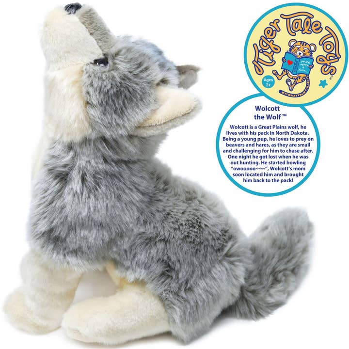 VIAHART Toy Co. – Großhandel Kuschel-/Plüschtier – Kind & Baby – Wolcott Der Wolf | 28 cm Plüschtier2