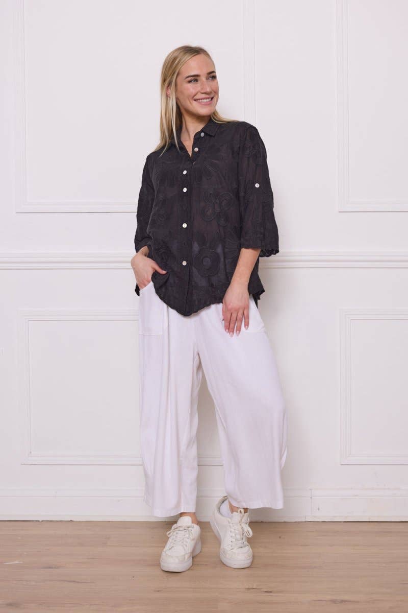 BELLA BLUE - Wholesale Button Down Shirt - Women's - X-H020