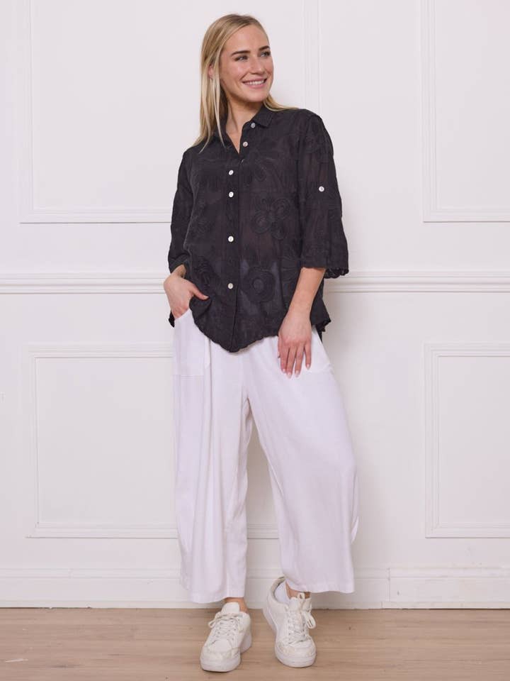 BELLA BLUE - Wholesale Button Down Shirt - Women's - X-H02