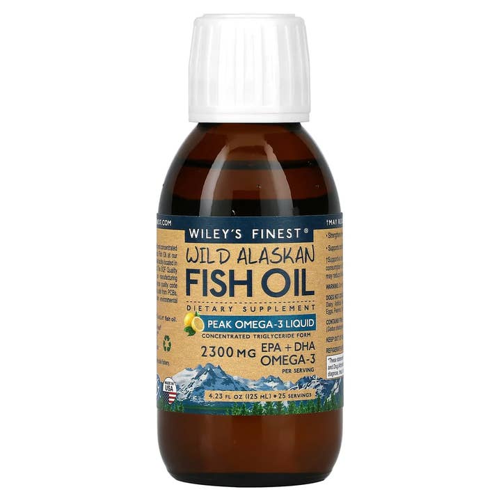 Wiley's Finest Wild Alaskan Fish Oil Peak Omega-3 Liquid 4.23 Oz for wholesale by BranVx Distributors