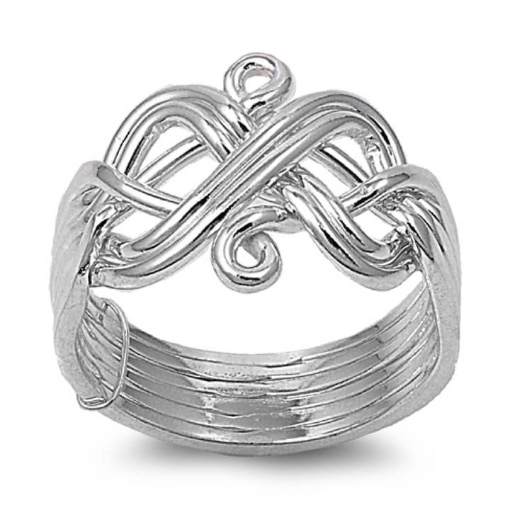 CALIFORNIA TOE RINGS – Engroshandel Båndring – Sterling sølv puslespil ring, tommelfinger ring, ring til kvinder, 6 stykke puslespil ring, puslespil ring til mænd eller kvinder størrelser 5 6 7 8, 9 10 11 12
