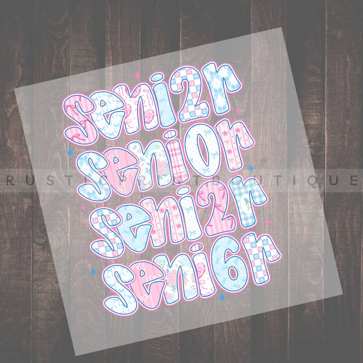 Senior DTF Värmeöverföringsfilm Klass av 2026 DTF för wholesale av RusticPrintStudio