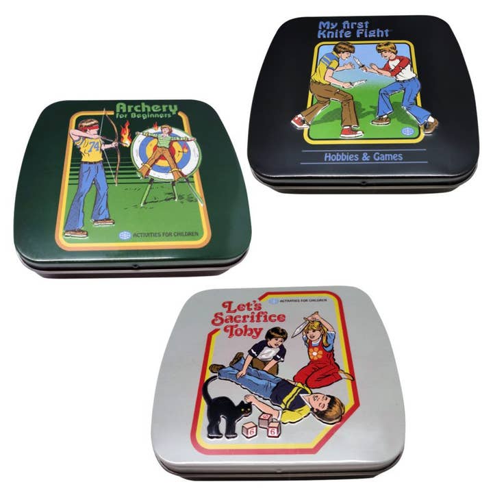 Grandpa Joe's Candy Shop - Wholesale Hard Candy - Steven Rhodes, Warped Childhood Candy Tin, 12ct