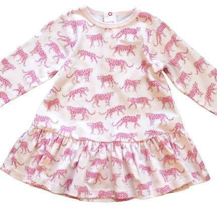 Pink Cheetah Swing Kjole1 for engroshandel hos Pineapple Sunshine