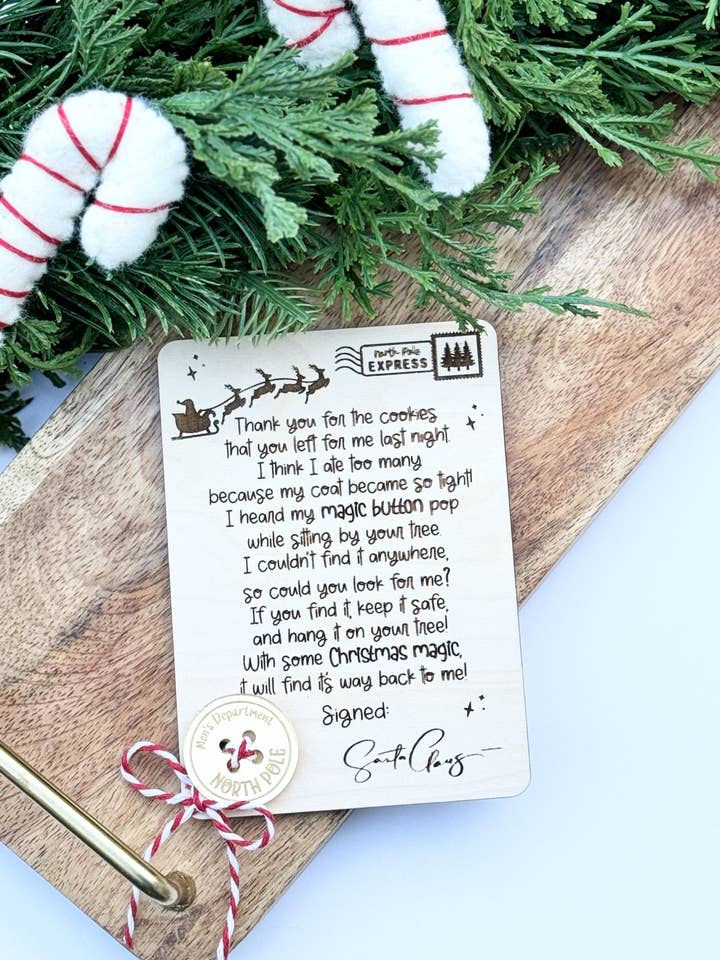 Santa's Magic Button, Lost Button, Magic Key & Award for wholesale by ModernSawdust