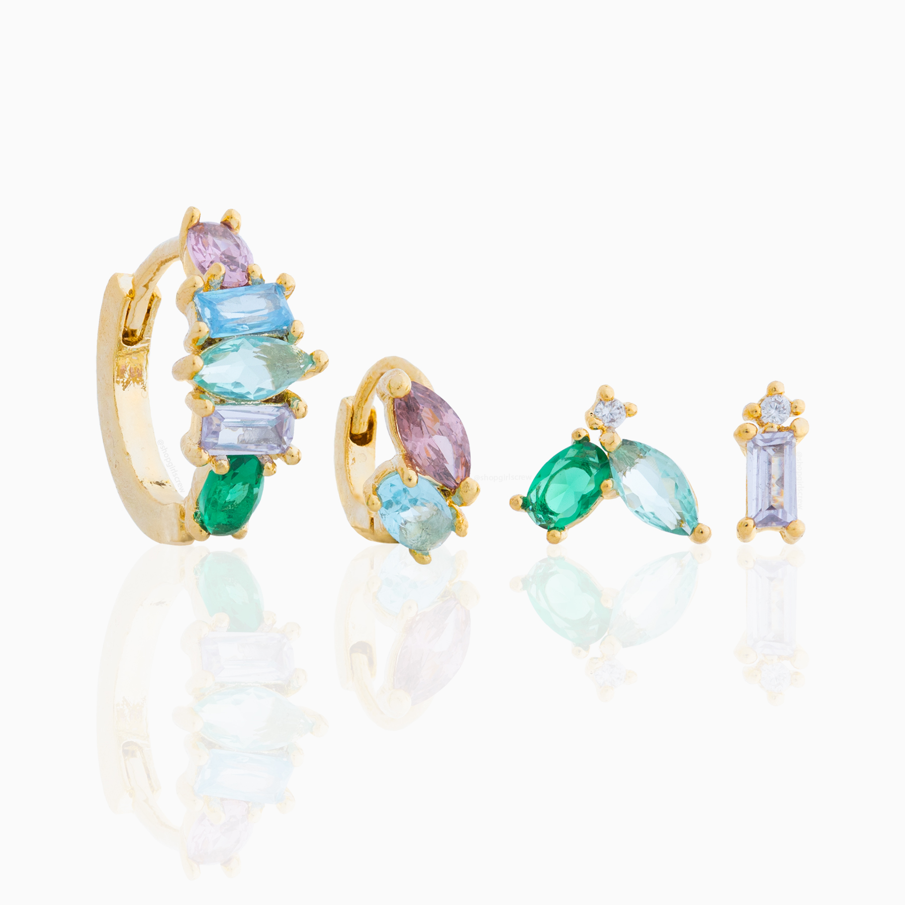 Girls Crew – Conjunto de joias por atacado – Conjunto de brincos Flora e Fauna0