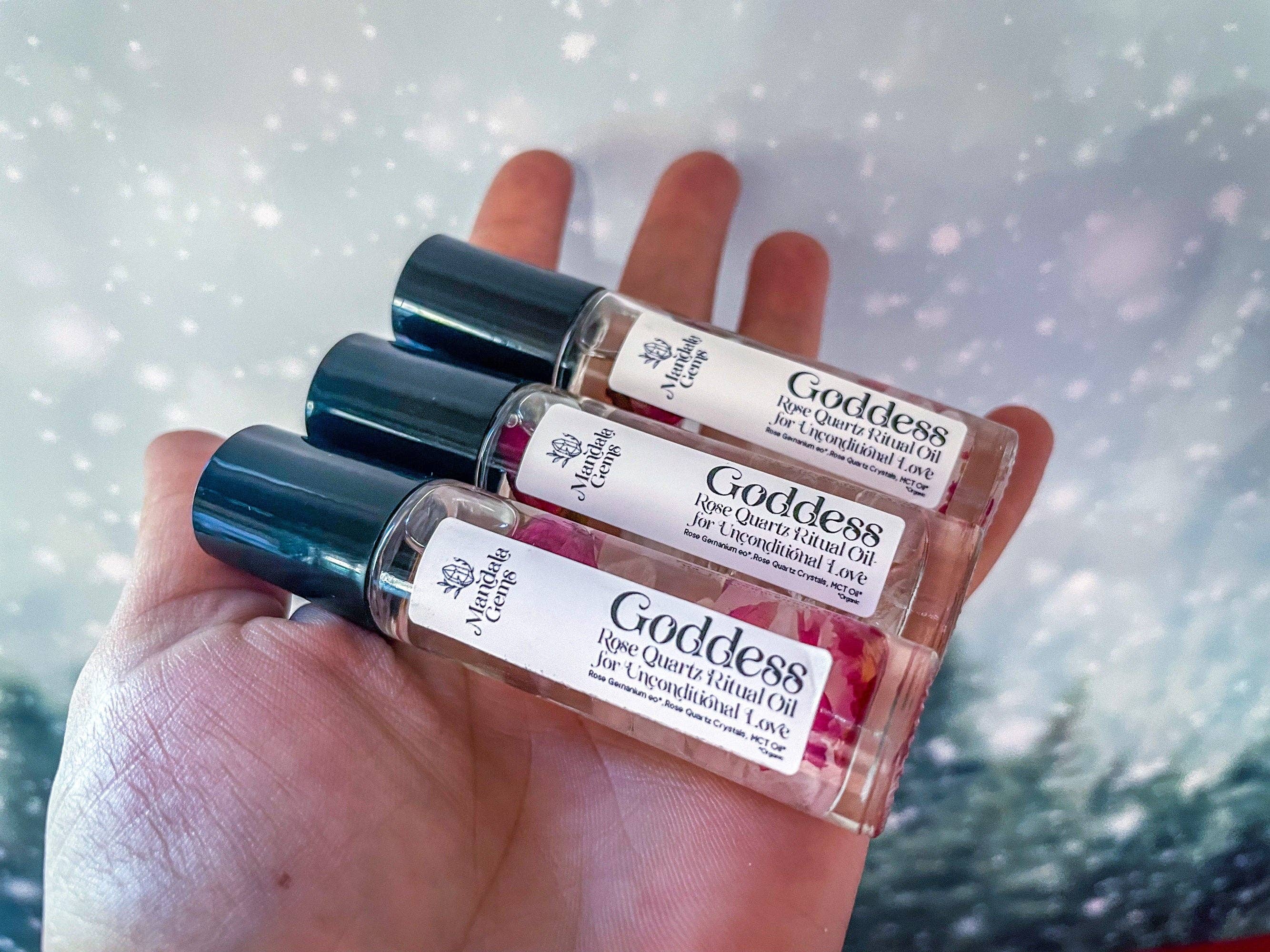 Mandala Gems – wholesale Essential oil roll-on – Goddess Rose Quartz ROSE Natural Perfume Roll On for UNCONDITIONAL LOVE3